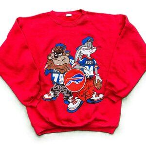 VTG Buffalo Bills Looney Tunes NFL Sweatshirt